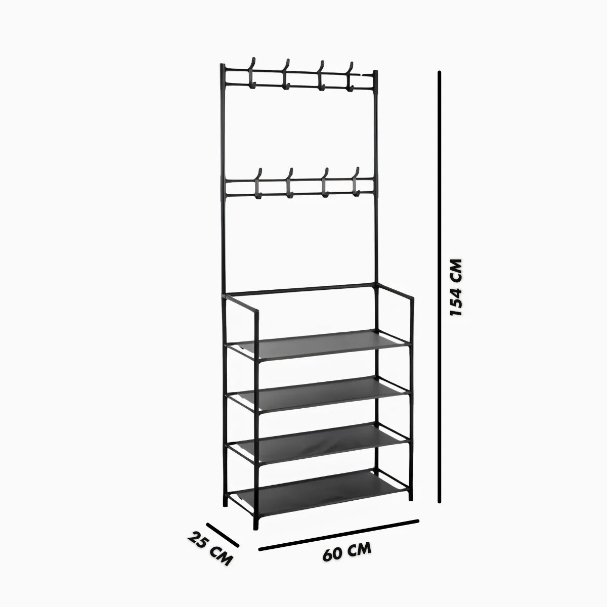 Sapateira Organizadora Com Ganchos 4 Prateleiras