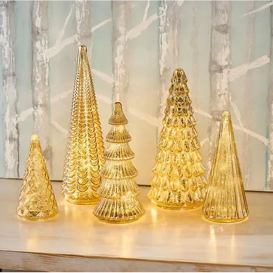 Conjunto de 5 Árvores de Mercúrio Iluminadas