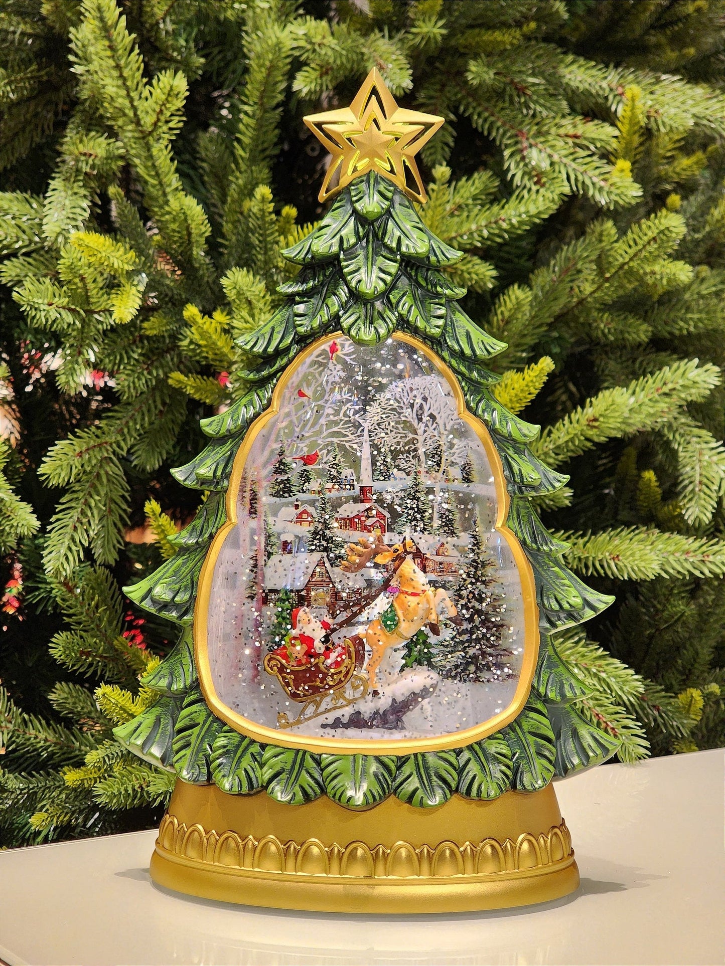 CENÁRIO NA LANTERNA ÁRVORE COM LUZ, SOM E MOVIMENTO 31,3CM