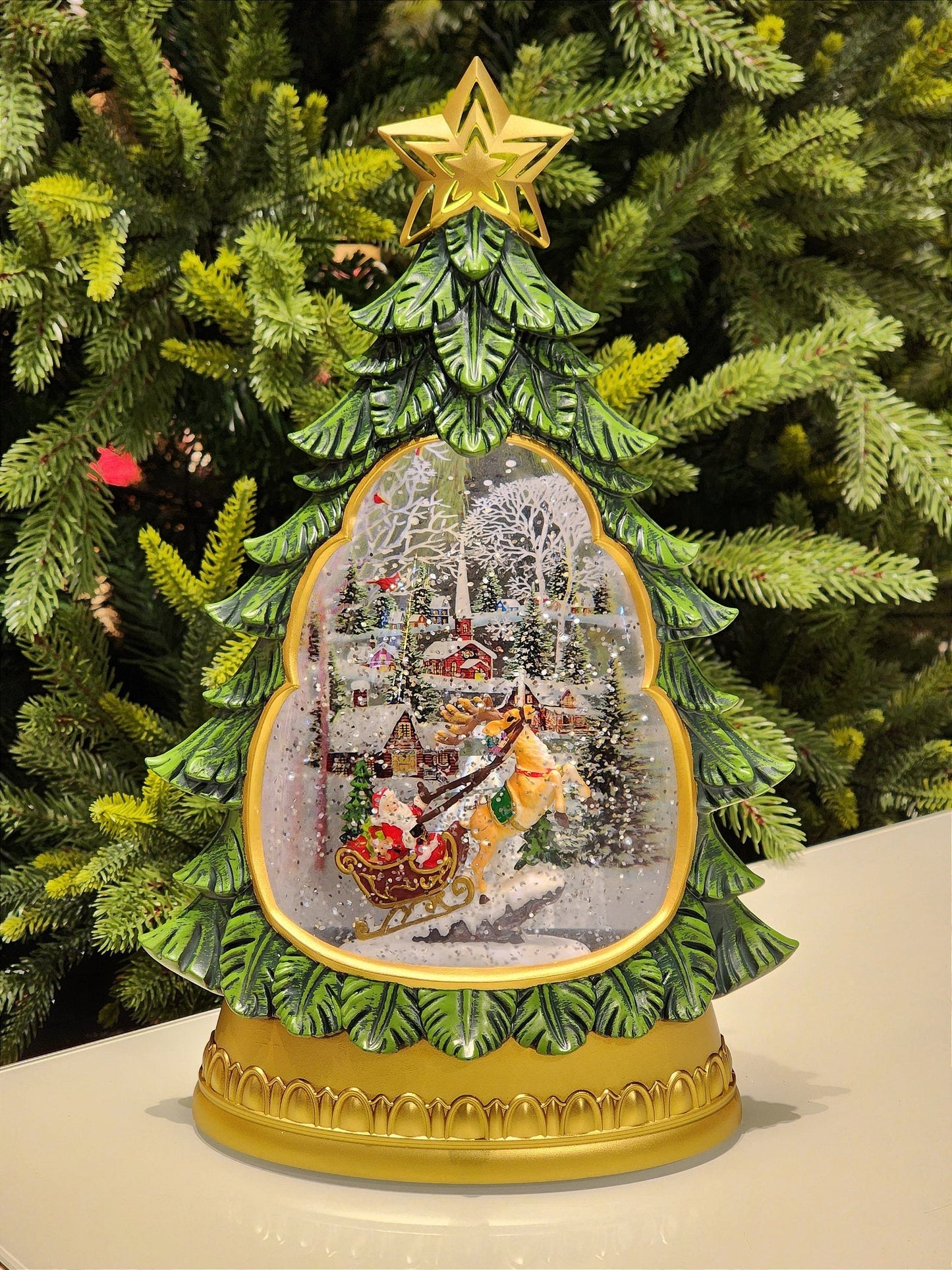 CENÁRIO NA LANTERNA ÁRVORE COM LUZ, SOM E MOVIMENTO 31,3CM