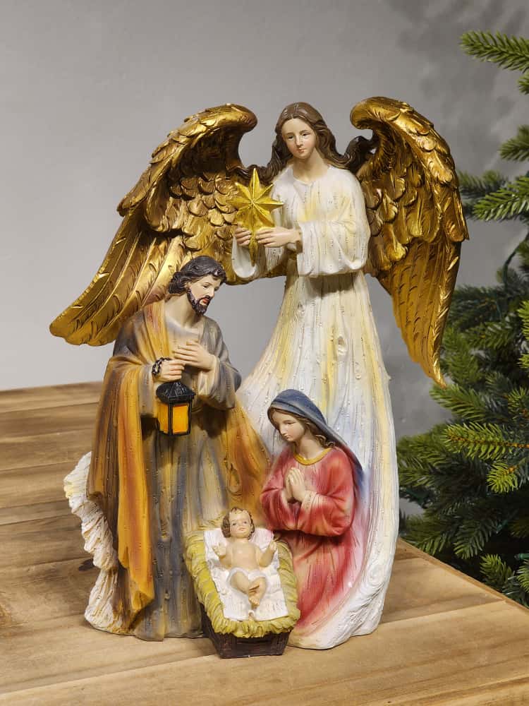 SAGRADA FAMÍLIA COM ANJO 30CM